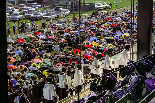 mp05 721210 0014 An Ocean of Umbrellas - This was a multi-denominational religious service held at the Garrison Savannah Dec 10th 1972